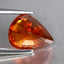 3.48 ct Pear (9.83 x 7.62 mm) Natural Mandarin Fanta Orange Spessartite Garnet