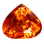 3.05 ct Heart (7.94 x 9.06 mm) Natural Mandarin Fanta Orange Spessartite Garnet