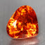3.05 ct Heart (7.94 x 9.06 mm) Natural Mandarin Fanta Orange Spessartite Garnet
