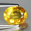 1.37 ct Oval (7.12 x 5.56 mm) Heated Natural Sri Lanka Yellow Sapphire Gemstone