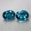 3.98 ct (2pcs) MATCHING PAIR  Oval (8.88 x 6.88 mm) Natural Neon Blue Kyanite