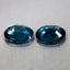 3.77 ct (2pcs) MATCHING PAIR  Oval (9.00 x 7.01 mm) Natural Neon Blue Kyanite