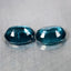 4.38 ct (2pcs) MATCHING PAIR Oval (9.14 x 7.14 mm) Natural Neon Blue Kyanite