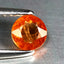 0.37 ct  Round Cut (4.79 x 4.79 mm) Orange Natural Sapphire Natural Gemstone