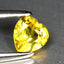 0.38 ct  Heart Cut (4.52 x 4.35 mm) Yellow Natural Sapphire Natural Gemstone