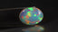 11.74 ct Oval Cabochon (21.69 x 17.88 mm) Natural Play of Colors Rainbow Opal