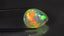 22.88 ct Pear Cabochon (22.01 x 17.67 mm) Natural Play of Colors Rainbow Opal