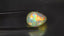 14.79 ct Pear Cabochon (18.39 x 13.90 mm) Natural Play of Colors Rainbow Opal