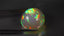 25.25 ct Oval Cabochon (20.09 x 18.57 mm) Natural Play of Colors Rainbow Opal