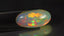 22.60 ct Oval Cabochon (29.00 x 14.92 mm) Natural Play of Colors Rainbow Opal