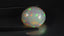 18.78 ct Oval Cabochon (20.10 x 17.59 mm) Natural Play of Colors Rainbow Opal