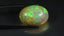 23.89 ct Oval Cabochon (24.78 x 17.59 mm) Natural Play of Colors Rainbow Opal