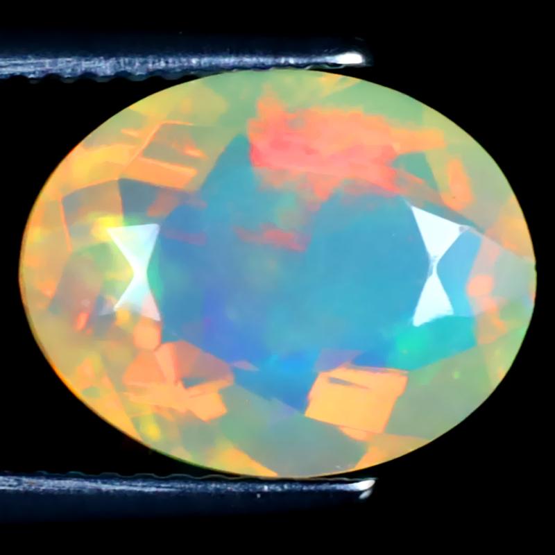 3.56 ct Marvelous Oval (12 x 10 mm) Un-Heated Ethiopia Rainbow Opal Loose Gemstone
