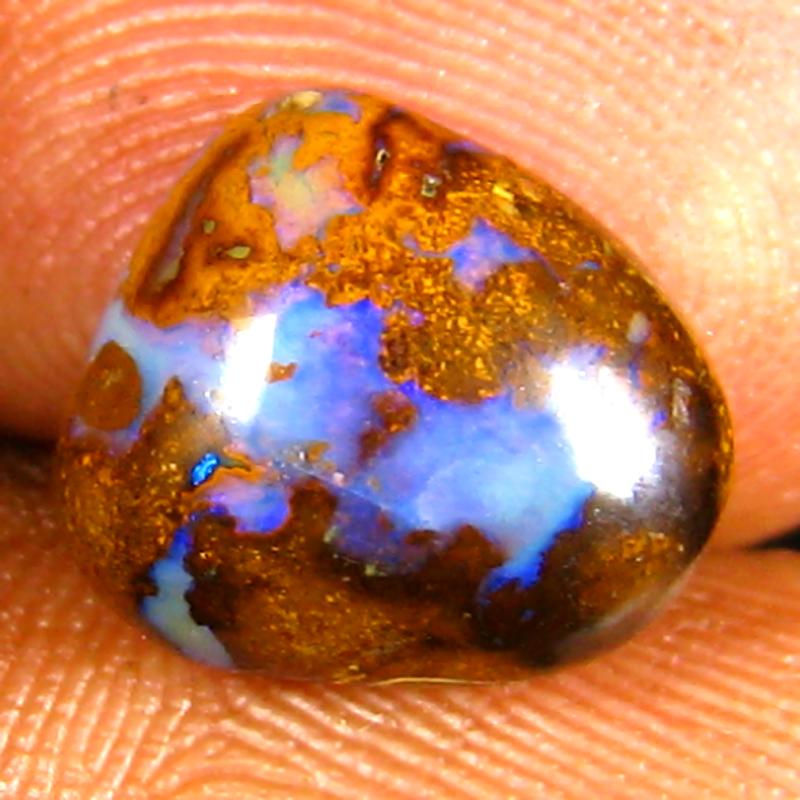 3.39 ct Grand looking Fancy Shape (11 x 10 mm) Multi Color Australian Koroit Boulder Opal Natural Loose Gemstone
