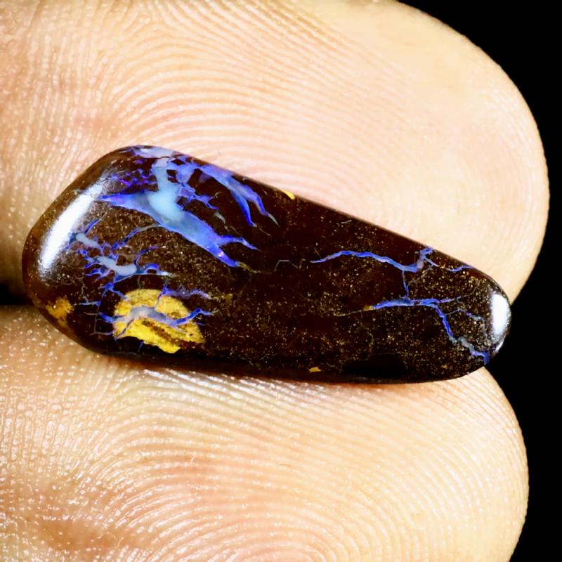 4.67 ct Significant Fancy Shape (20 x 9 mm) Multi Color Australian Koroit Boulder Opal Natural Loose Gemstone
