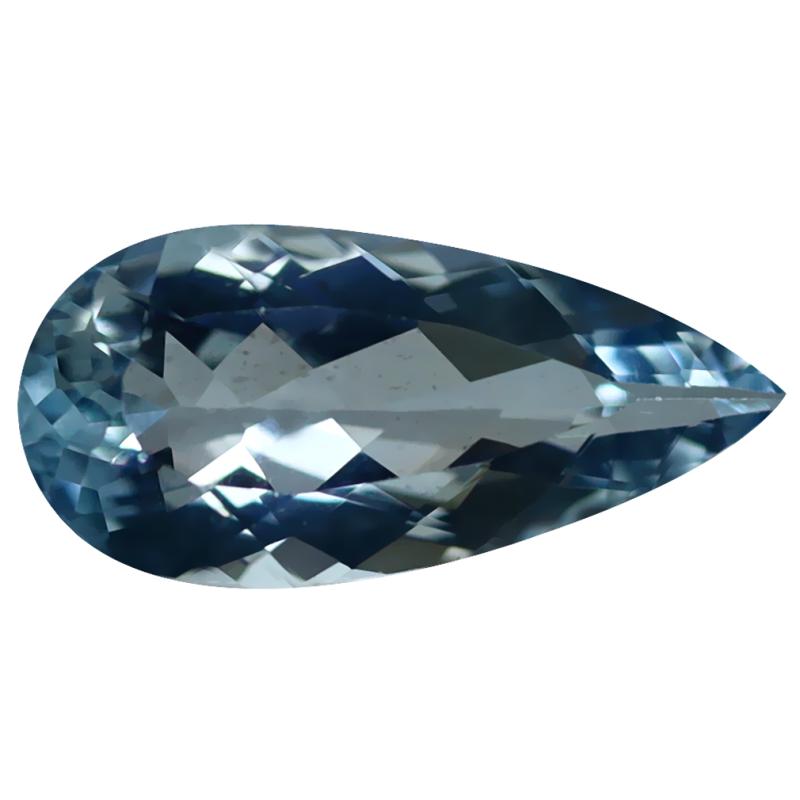 3.51 ct Marvelous Pear Cut (17 x 8 mm) Unheated / Untreated Sky Blue Aquamarine Natural Gemstone