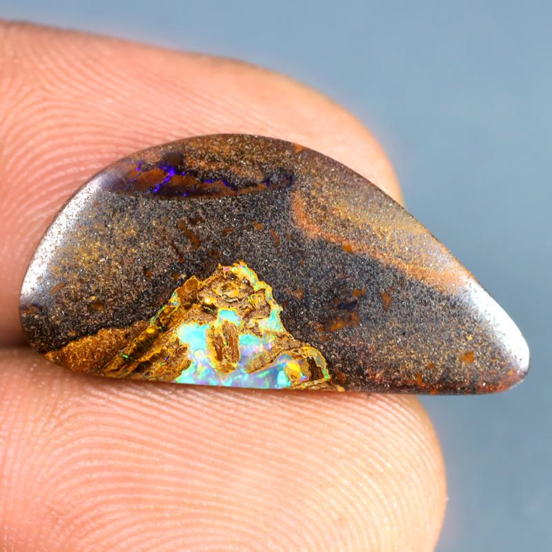 4.69 ct Tremendous Fancy Shape (23 x 11 mm) Multi Color Australian Koroit Boulder Opal Natural Loose Gemstone