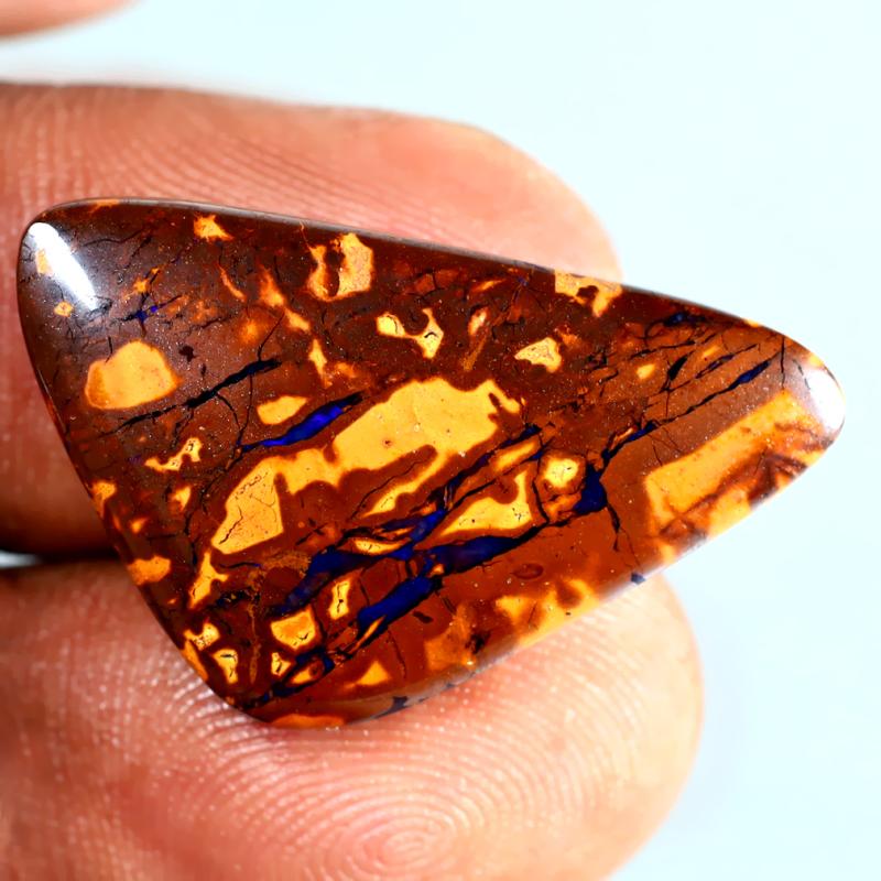 19.16 ct Great looking Fancy Shape (28 x 17 mm) Multi Color Australian Koroit Boulder Opal Natural Loose Gemstone