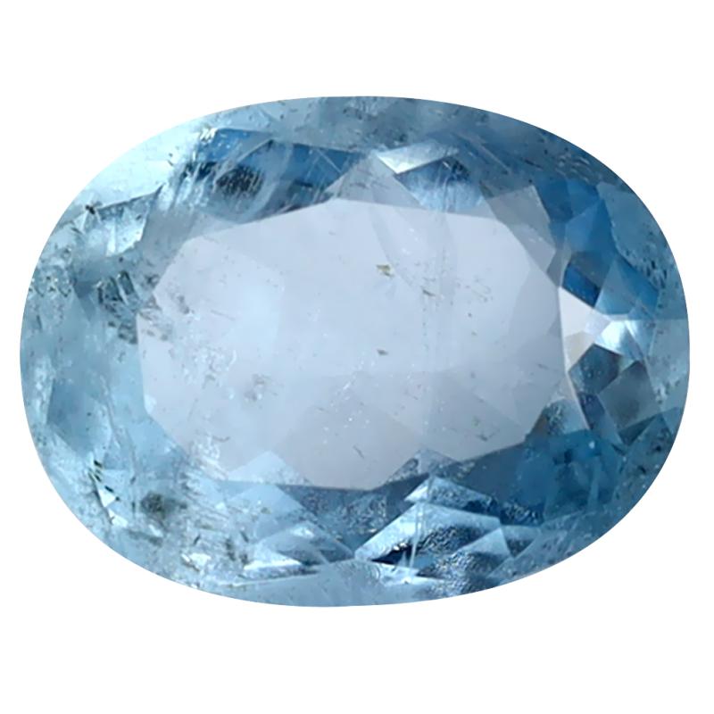 2.21 ct Oval Cut (10 x 8 mm) de Itabira Mine Brazilian Santa Maria Blue Aquamarine