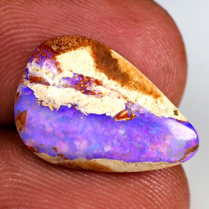 4.56 ct Superb Fancy Shape (18 x 12 mm) Multi Color Australian Koroit Boulder Opal Natural Loose Gemstone