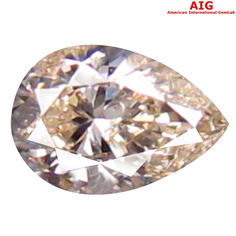 0.15 ct AIG Certified Five-star SI1 Clarity Pear Cut (4 x 3 mm) K (Faint) Diamond Stone