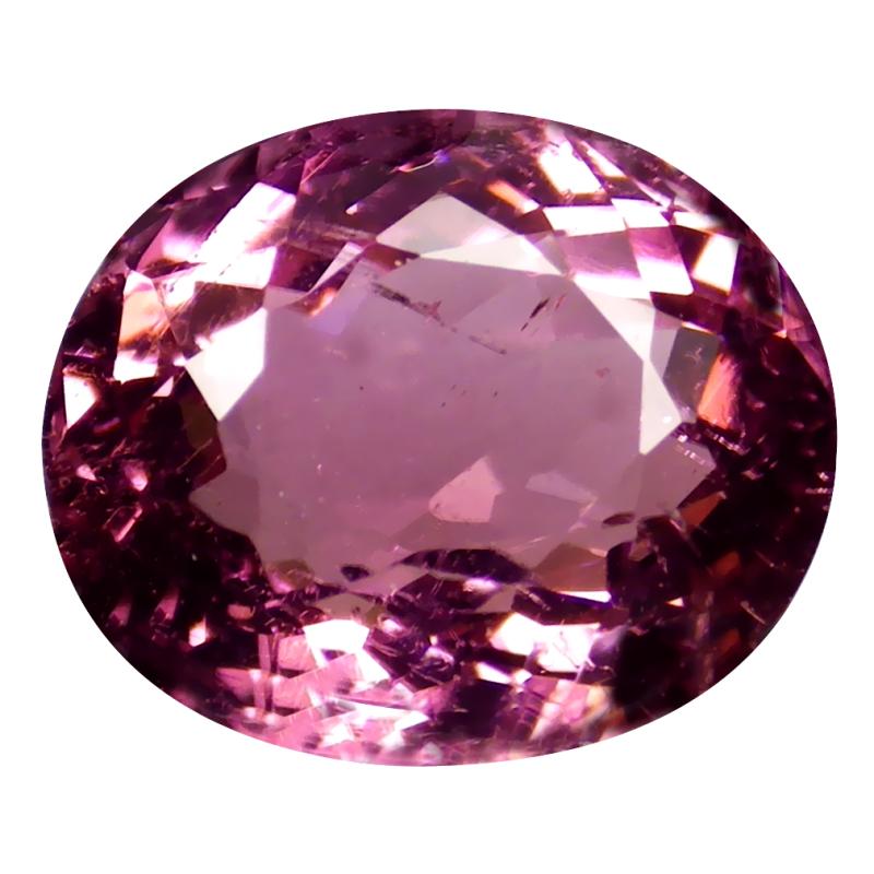 1.54 ct Eye-catching Oval Cut (8 x 7 mm) Mozambique Purplish Pink Tourmaline Natural Gemstone