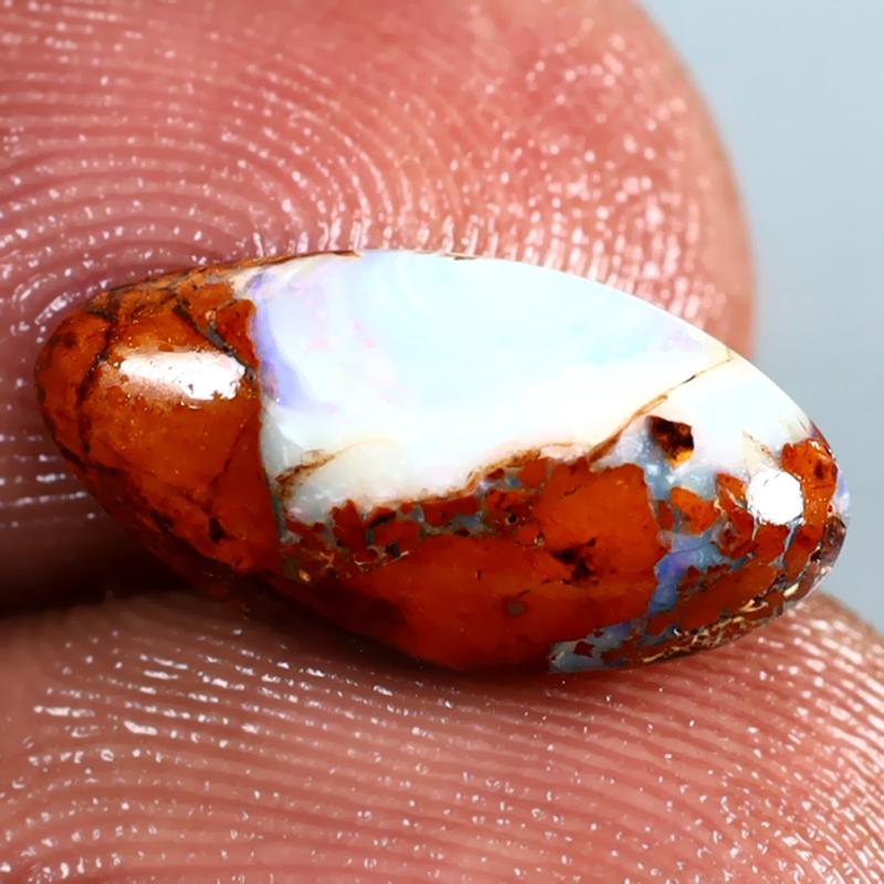 2.81 ct Outstanding Fancy Shape (14 x 7 mm) Multi Color Australian Koroit Boulder Opal Natural Loose Gemstone