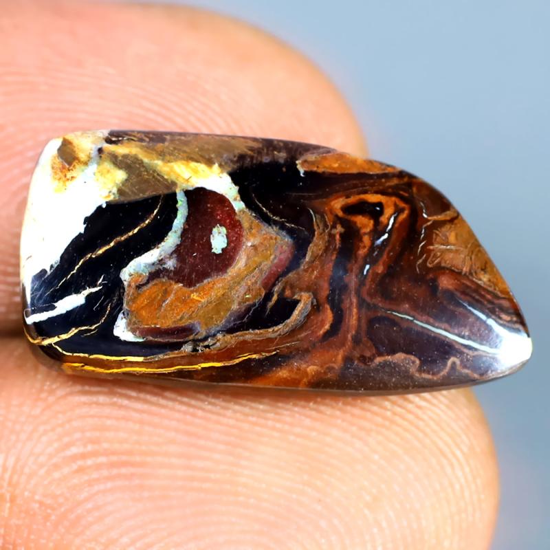 8.16 ct Gorgeous Fancy Shape (20 x 10 mm) Multi Color Australian Koroit Boulder Opal Natural Loose Gemstone