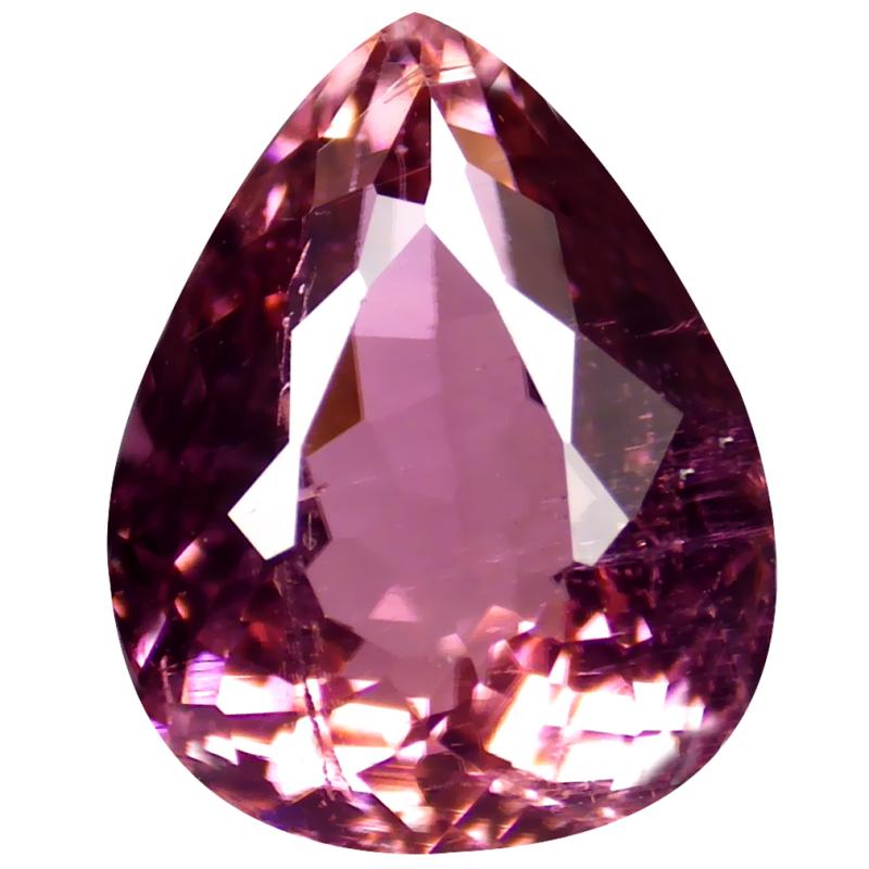 2.20 ct Fantastic Pear Cut (9 x 7 mm) Mozambique Purplish Pink Tourmaline Natural Gemstone