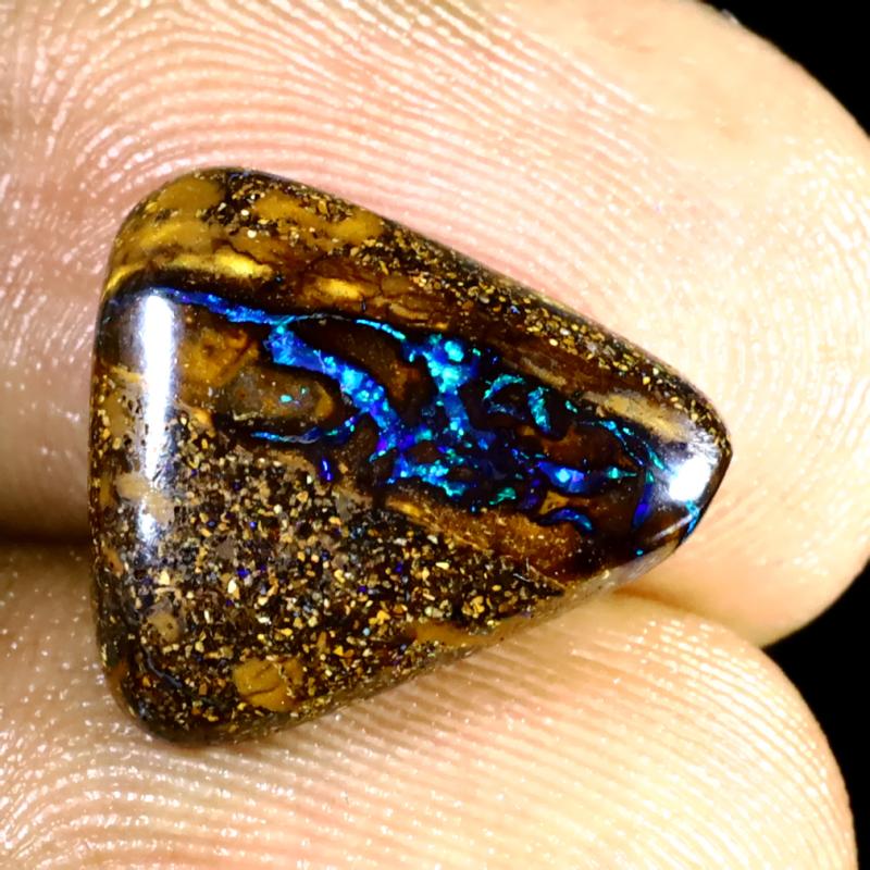 5.64 ct Supreme Fancy Shape (14 x 13 mm) Multi Color Australian Koroit Boulder Opal Natural Loose Gemstone