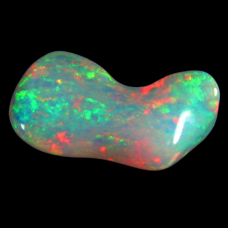 5.35 ct World class Fancy Cut (20 x 10 mm) 100% Natural (Un-Heated) Play of Colors Rainbow Opal Natural Gemstone