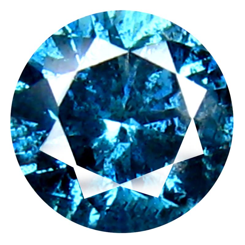 0.33 ct AAA Grade Incomparable Round Cut (4 x 4 mm) 100% Natural Vivid Blue Diamond Gemstone
