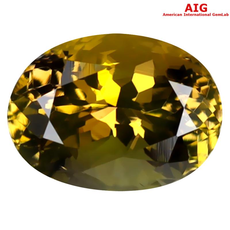 1.58 ct AIG Certified Fabulous Oval Shape (8 x 6 mm) Brownish Yellow Tanzanite Natural Gemstone