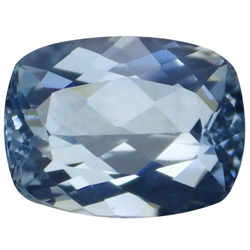 1.24 ct Splendid Cushion Cut (8 x 6 mm) Unheated / Untreated Sky Blue Aquamarine Natural Gemstone