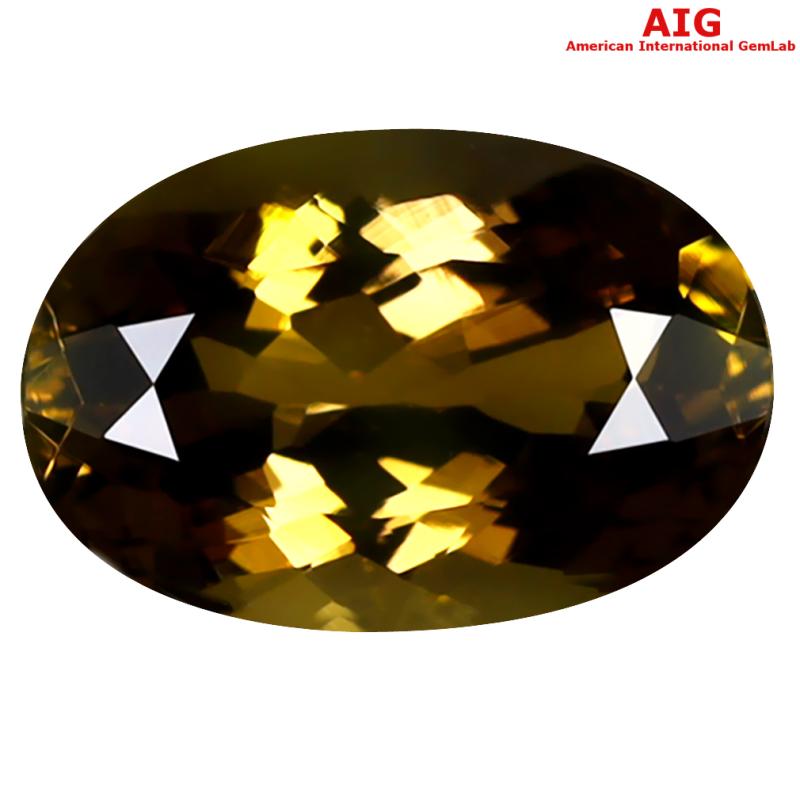 2.34 ct AIG Certified Topnotch Oval Shape (10 x 7 mm) Brownish Yellow Tanzanite Natural Gemstone