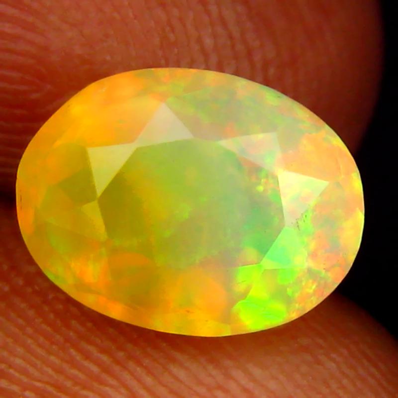1.80 ct Great looking Oval (10 x 7 mm) Un-Heated Ethiopia Rainbow Opal Loose Gemstone