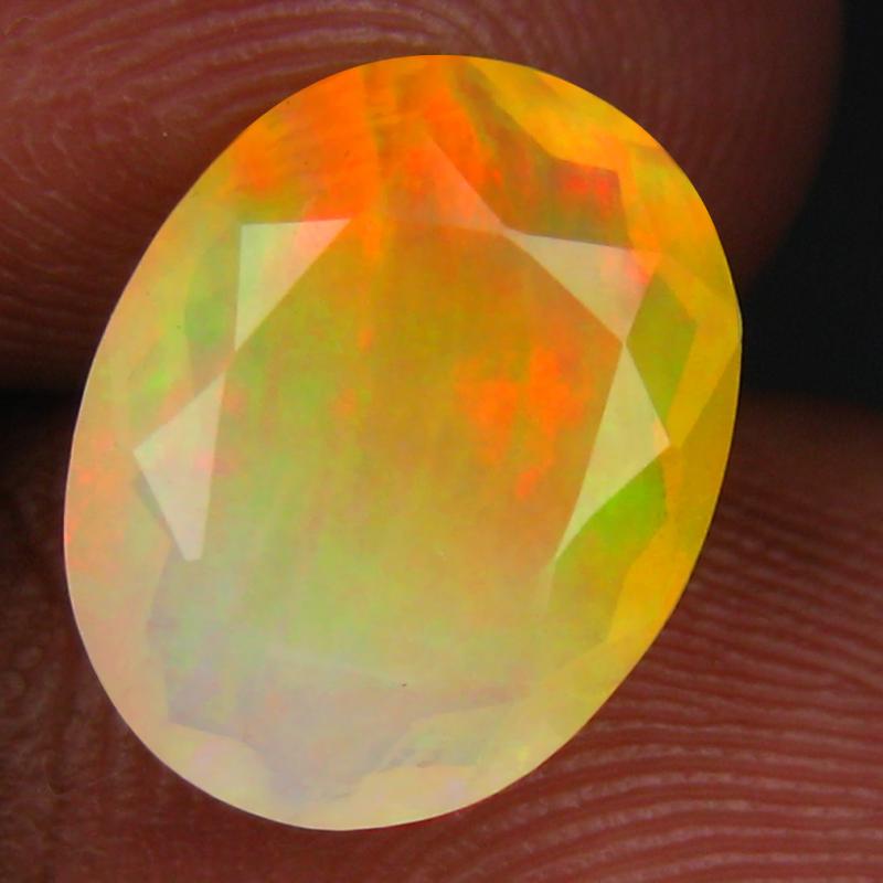 2.61 ct Superior Oval (12 x 9 mm) Un-Heated Ethiopia Rainbow Opal Loose Gemstone