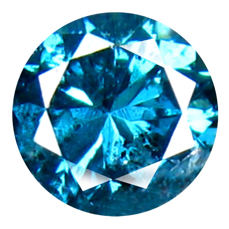 0.39 ct AAA Grade Super-Excellent Round Cut (4 x 4 mm) 100% Natural Vivid Blue Diamond Gemstone