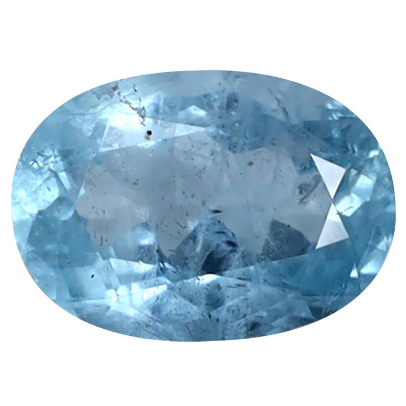 1.70 ct Oval Cut (9 x 7 mm) de Itabira Mine Brazilian Santa Maria Blue Aquamarine