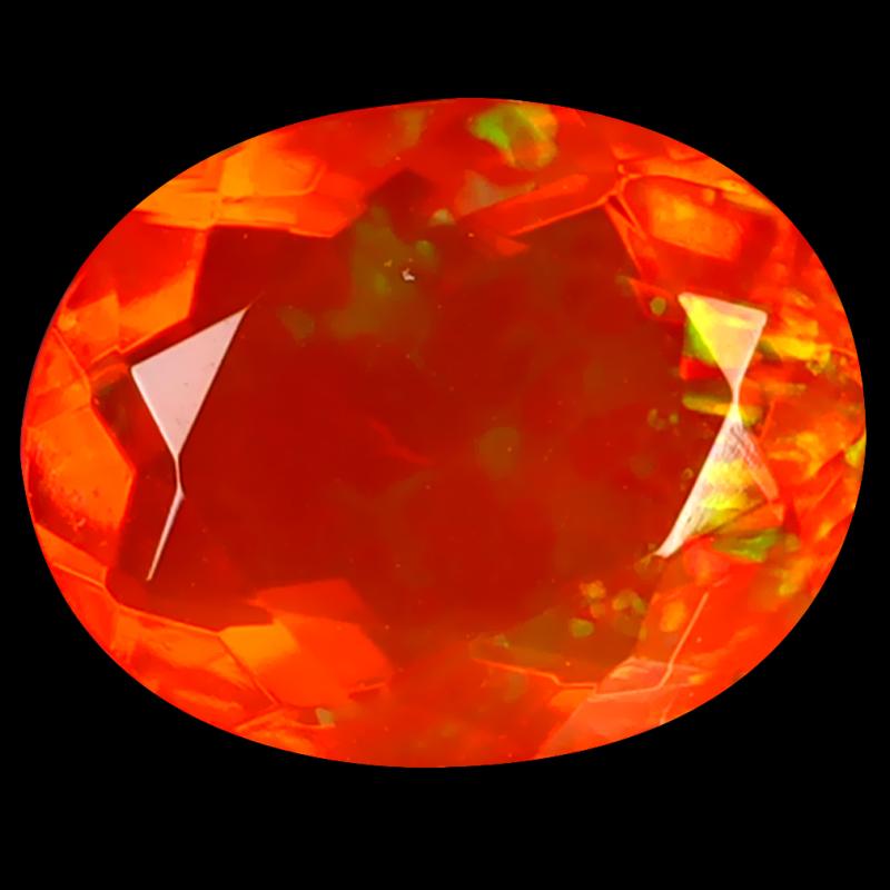 1.65 ct Astonishing Oval Cut (10 x 8 mm) Heated Natural Orange Fire Opal Loose Gemstone