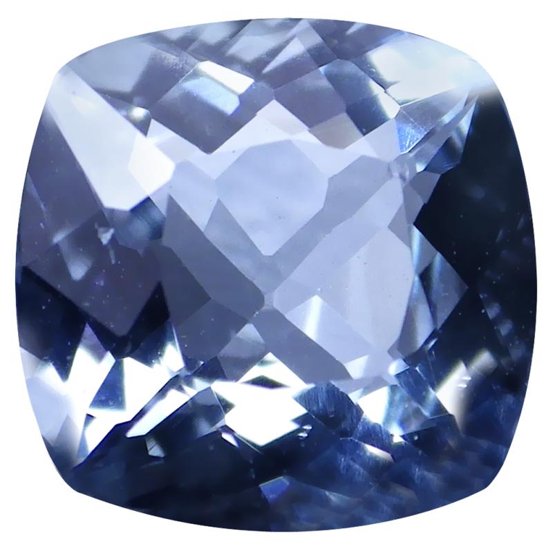 1.25 ct Amazing Cushion Cut (7 x 7 mm) Unheated / Untreated Sky Blue Aquamarine Natural Gemstone