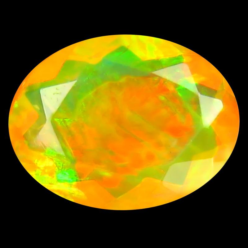 1.10 ct Unbelievable Oval (9 x 7 mm) Un-Heated Ethiopia Rainbow Opal Loose Gemstone