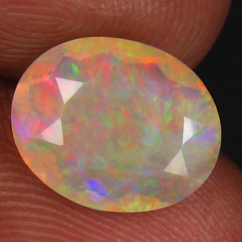 2.06 ct Marvelous Oval (11 x 9 mm) Un-Heated Ethiopia Rainbow Opal Loose Gemstone