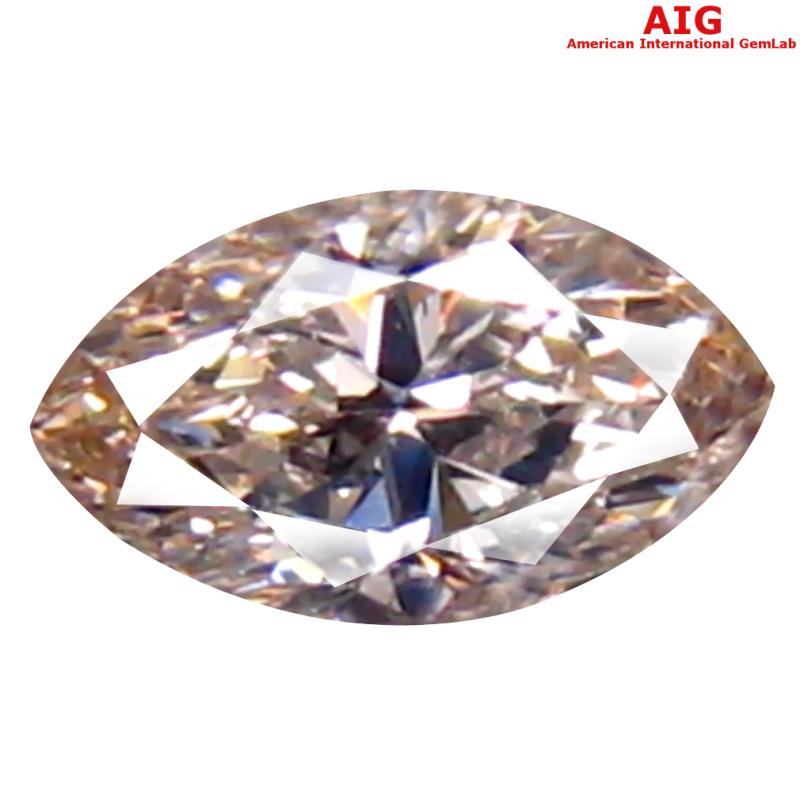 0.22 ct AIG Certified Significant VVS1 Clarity Marquise Cut (5 x 3 mm) J (Near Colorless) Diamond Stone
