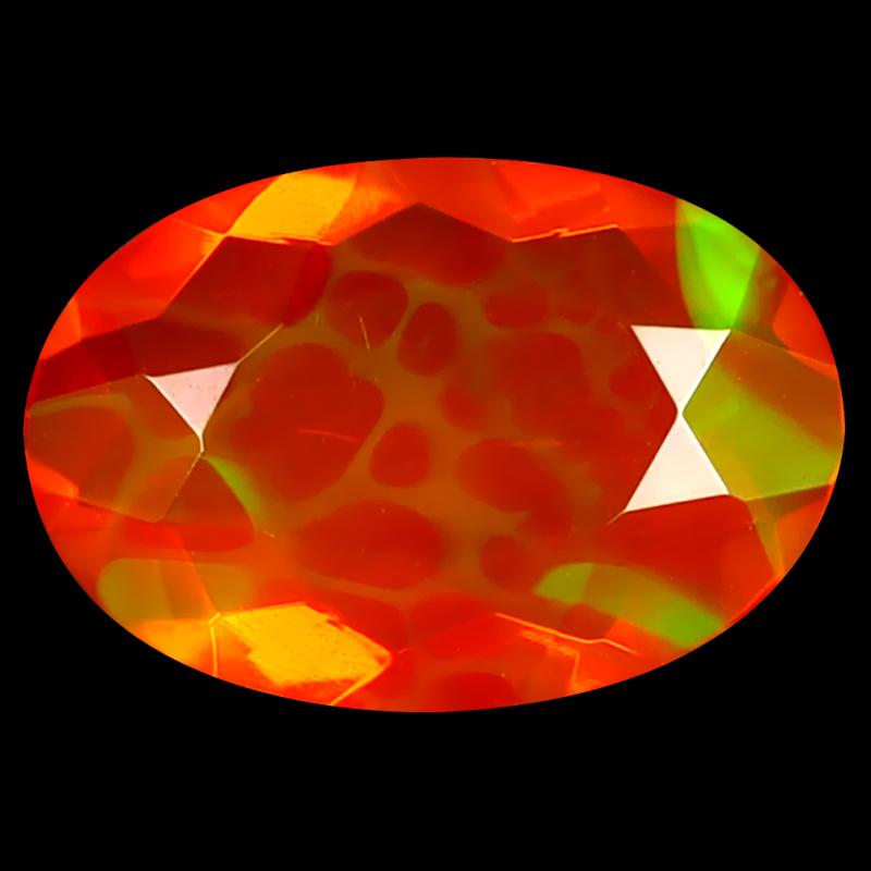 1.59 ct Awe-inspiring Oval Cut (12 x 8 mm) Heated Natural Orange Fire Opal Loose Gemstone