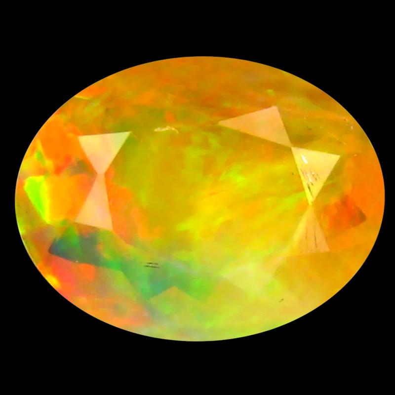 1.61 ct Exquisite Oval (10 x 8 mm) Un-Heated Ethiopia Rainbow Opal Loose Gemstone