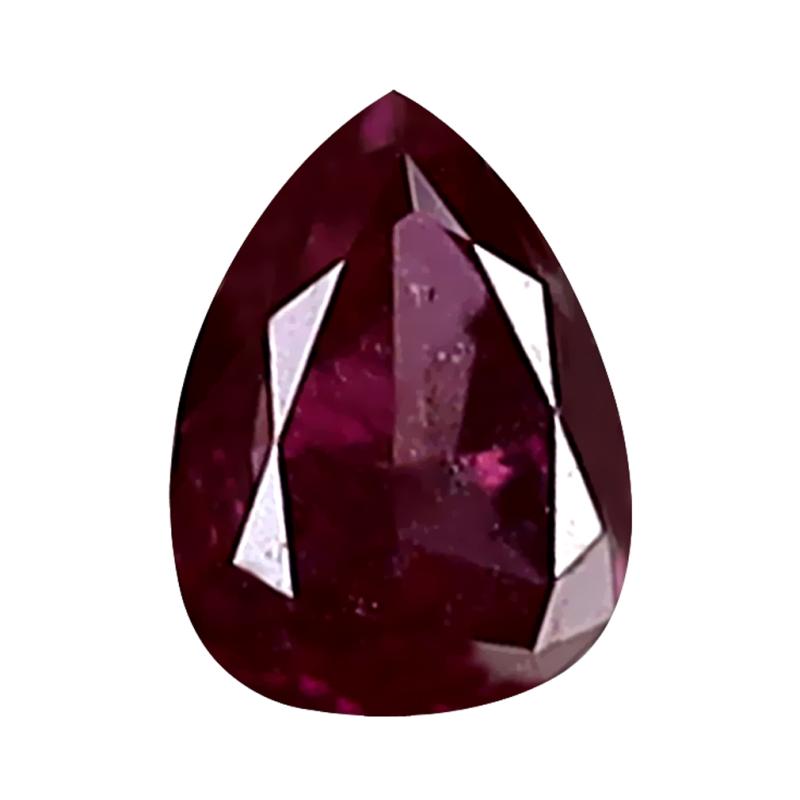 0.09 ct Outstanding Pear Cut (3 x 2 mm) SI Clarity Purplish Pink Diamond Loose Stone