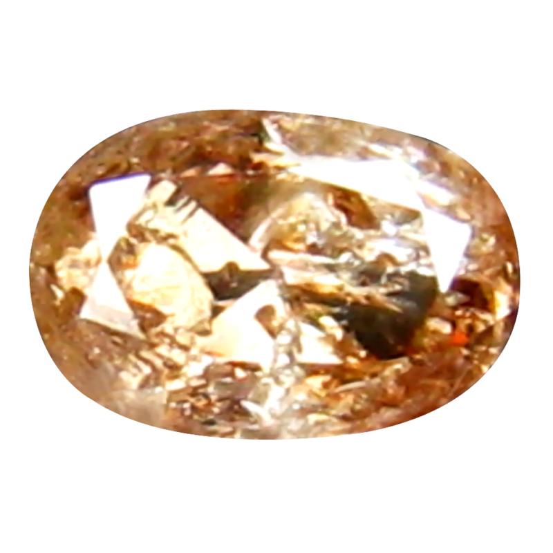 0.14 ct Attractive Oval Cut (4 x 3 mm) Congo Fancy Brownish Pink Diamond Natural Gemstone