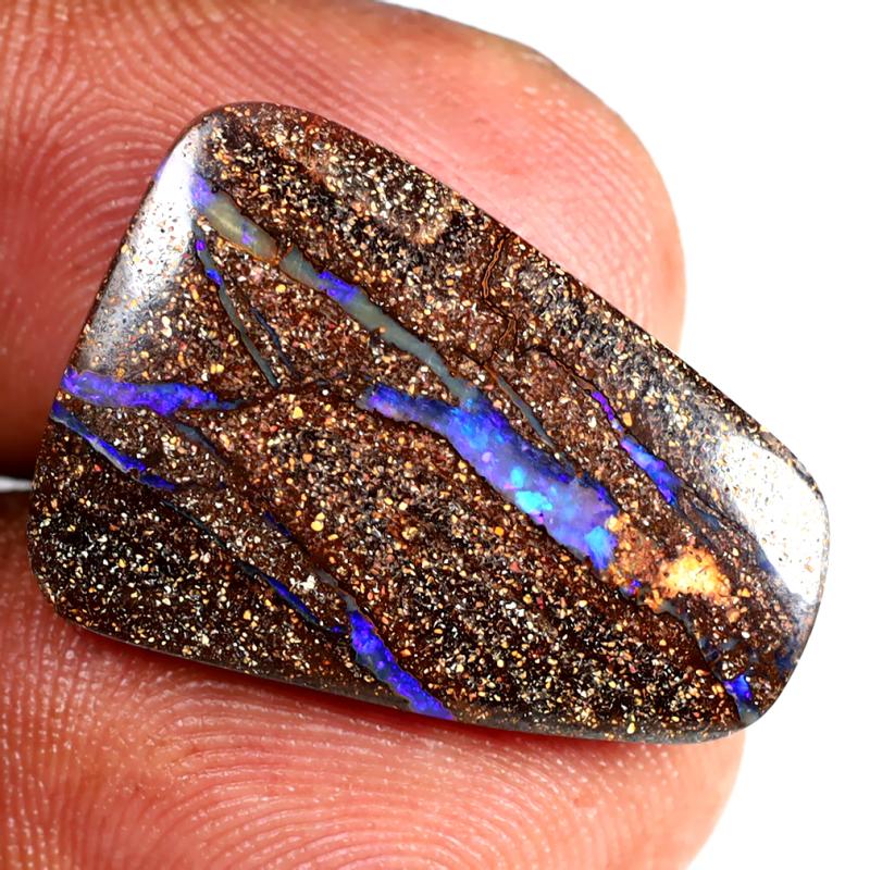 11.22 ct Tremendous Fancy Shape (23 x 16 mm) Multi Color Australian Koroit Boulder Opal Natural Loose Gemstone