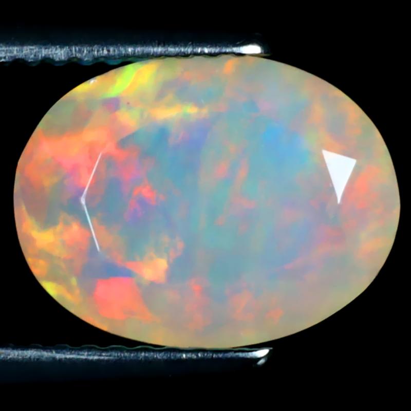 3.11 ct Dazzling Oval (12 x 9 mm) Un-Heated Ethiopia Rainbow Opal Loose Gemstone